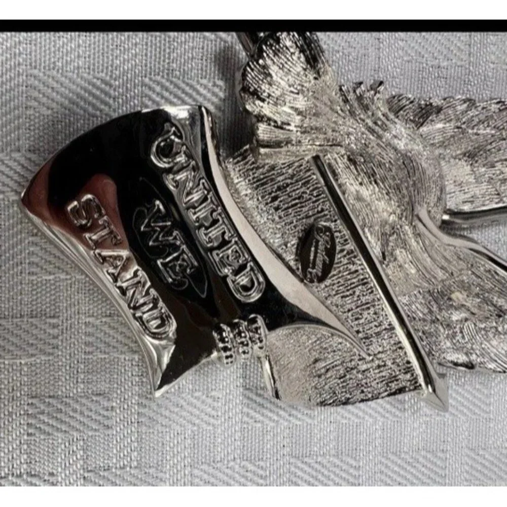 Gorham Eagle Of Liberty Ornament. Back Says United We Stand. American Flag/Eagle